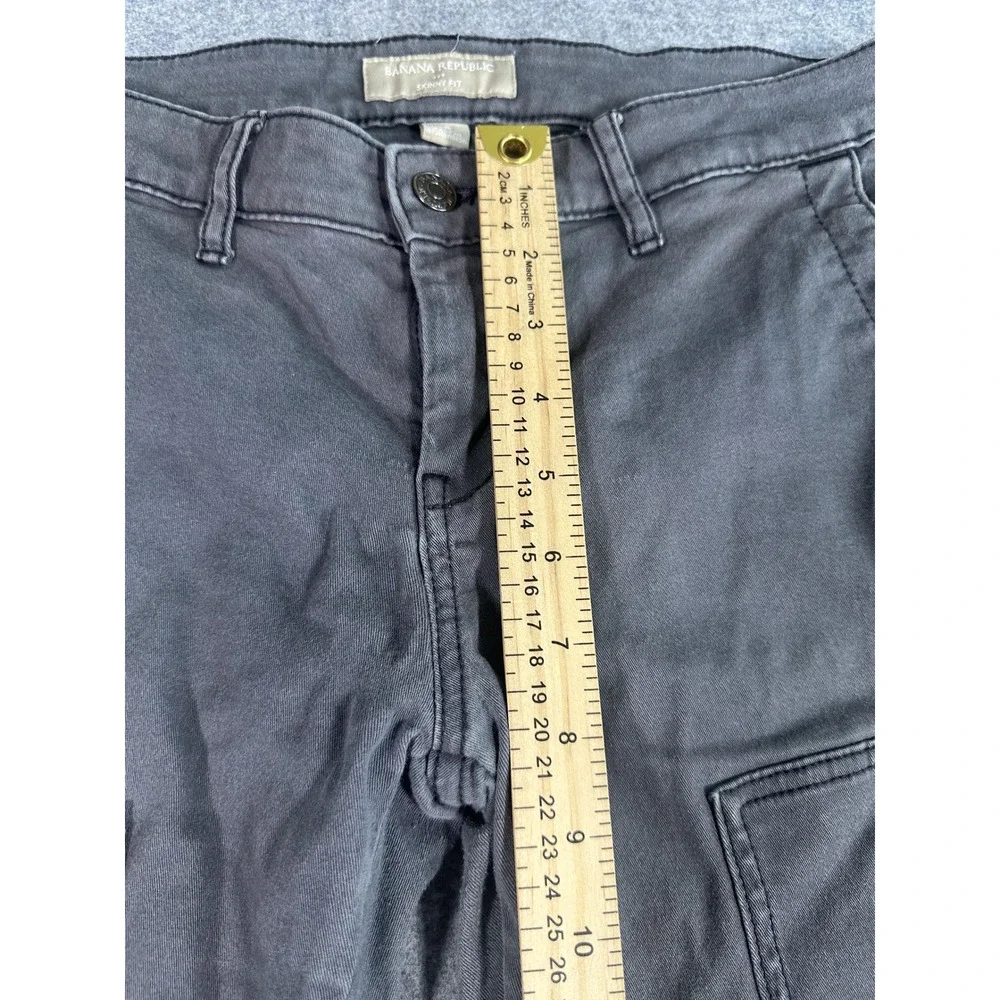 Banana Republic Skinny Fit Cargo Pants‎ 2 Grey Ankle Zip Utility